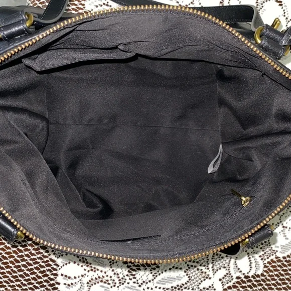 Fossil Kinley Cowhide Black Pebbled Leather Shopper Bag - Picture 6 of 16